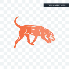 bloodhound vector icon isolated on transparent background, bloodhound logo design - obrazy, fototapety, plakaty
