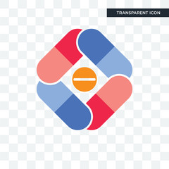 pharma company vector icon isolated on transparent background, pharma company logo design