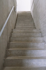 empty concrete staircase or cement stairs, modern contemporary architecture or way up concept