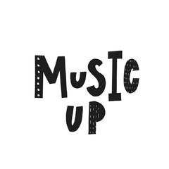 Music up lettering