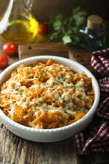 Homemade pasta bake