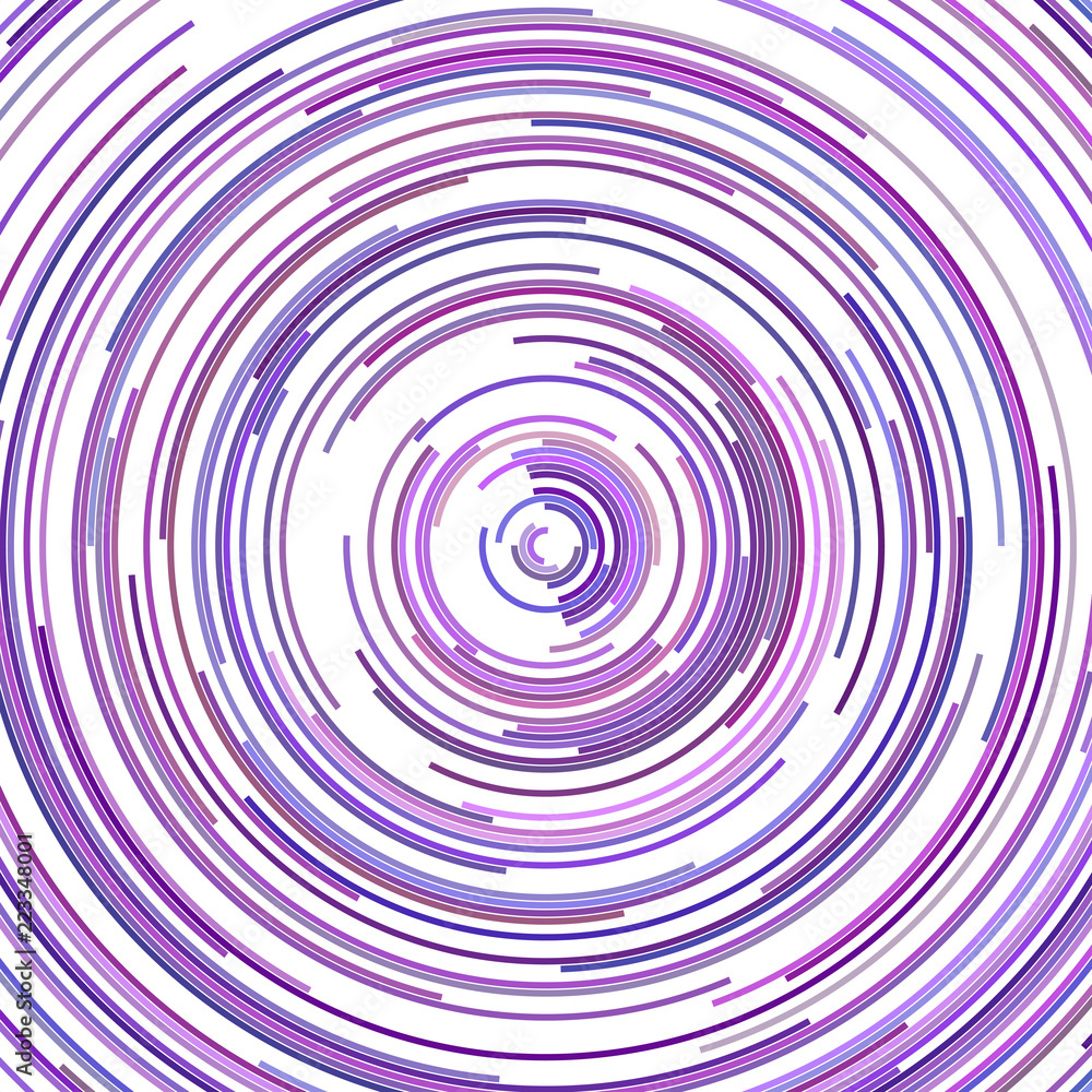 Poster purple hypnotic abstract circular stripe pattern background - vector design