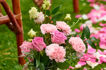 wedding bouquet close-up wedding track