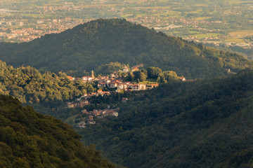 Comund di Favaro view from the Santuario di Oropa Sanctuary Biella Piedmont Italy