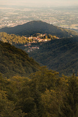 Favaro view from the Santuario di Oropa Sanctuary Biella Piedmont Italy