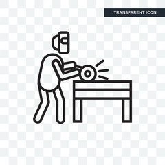 Grinder vector icon isolated on transparent background, Grinder logo design