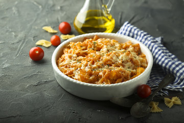 Homemade pasta bake