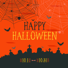Happy Halloween background design vector illustration