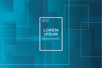 Creative green geometric background. Trendy gradient shapes composition