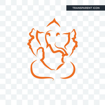 ganesh ji vector icon isolated on transparent background, ganesh ji logo  design Stock Vector | Adobe Stock