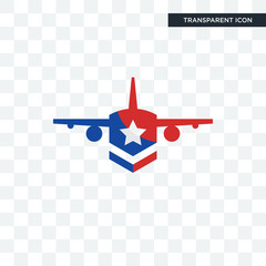 honor flight vector icon isolated on transparent background, honor flight logo design