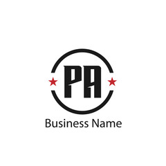 Initial Letter PA Logo Template Design