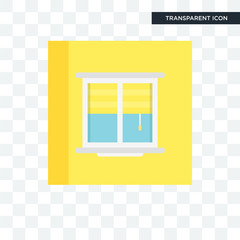 Window vector icon isolated on transparent background, Window logo design