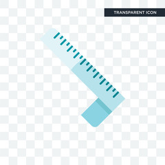 Ruler vector icon isolated on transparent background, Ruler logo design