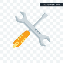 Tools vector icon isolated on transparent background, Tools logo design