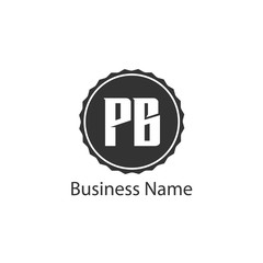 Initial Letter PB Logo Template Design