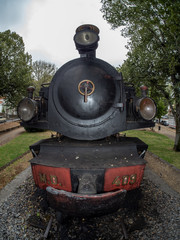 Vieja locomotora en Vila Real, Portugal