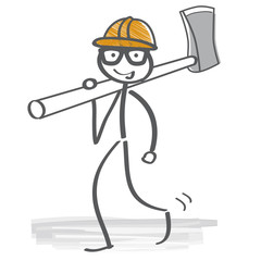 Holzfäller mit Axt Vektor Illustration