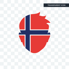 Norway vector icon isolated on transparent background, Norway logo design