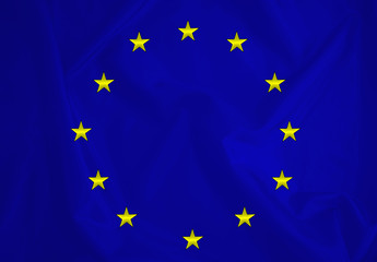 Fabric texture of the European Union flag