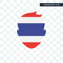 Thailand vector icon isolated on transparent background, Thailand logo design