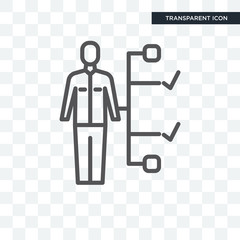 Worker Profile vector icon isolated on transparent background, Worker Profile logo design