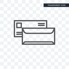 Letter Envelope vector icon isolated on transparent background, Letter Envelope logo design