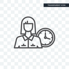 Office Secretary vector icon isolated on transparent background, Office Secretary logo design