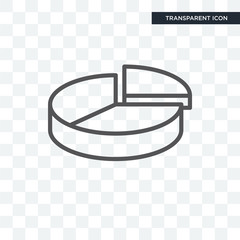 Pie Chart Statistics vector icon isolated on transparent background, Pie Chart Statistics logo design