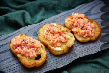 a sandwich with  salmon