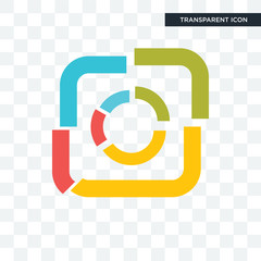 Pie chart vector icon isolated on transparent background, Pie chart logo design