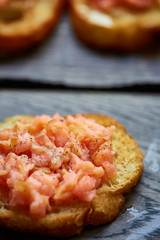 a sandwich with  salmon