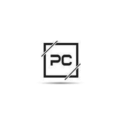 Initial Letter PC Logo Template Design