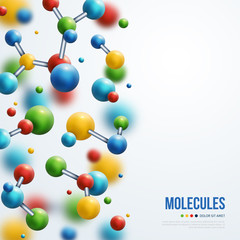 Colorful 3d molecules