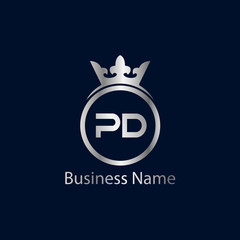 Initial Letter PD Logo Template Design