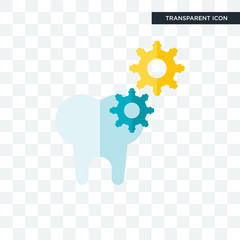 Tooth vector icon isolated on transparent background, Tooth logo design