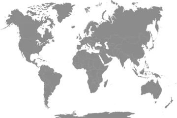 Fotobehang Wereldkaarten The Earth, World Map on white background. Antarctica. Vector illustration  © yan4ik