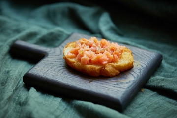 a sandwich with  salmon