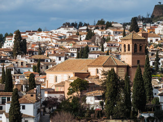 View of Granada town from Alhambra