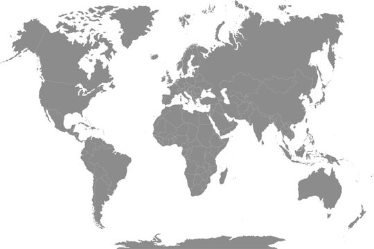 Fototapeta The Earth, World Map on white background. Antarctica. Vector illustration