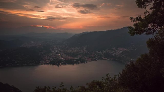 como lake aerial view from brunate  coast 