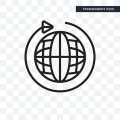 World Grid vector icon isolated on transparent background, World Grid logo design