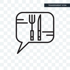 Restaurant vector icon isolated on transparent background, Restaurant logo design