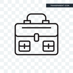 Suitcase vector icon isolated on transparent background, Suitcase logo design