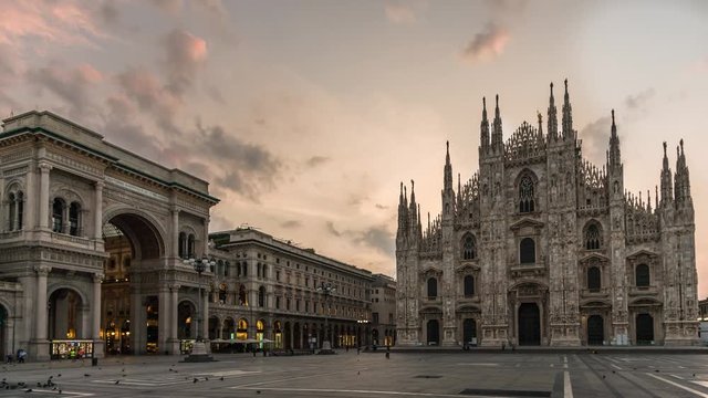 milan duomo cathedral time lapse sunrise