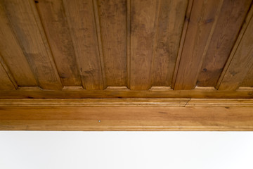 wood ceiling in a country house