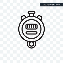 Fototapeta premium Stopwatch vector icon isolated on transparent background, Stopwatch logo design