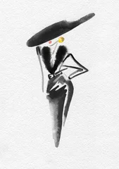 schöne Frau. Modeillustration. Aquarellmalerei © Anna Ismagilova