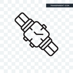 Watch vector icon isolated on transparent background, Watch logo design