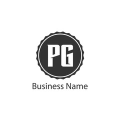 Initial Letter PG Logo Template Design